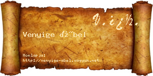 Venyige Ábel névjegykártya