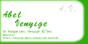 abel venyige business card